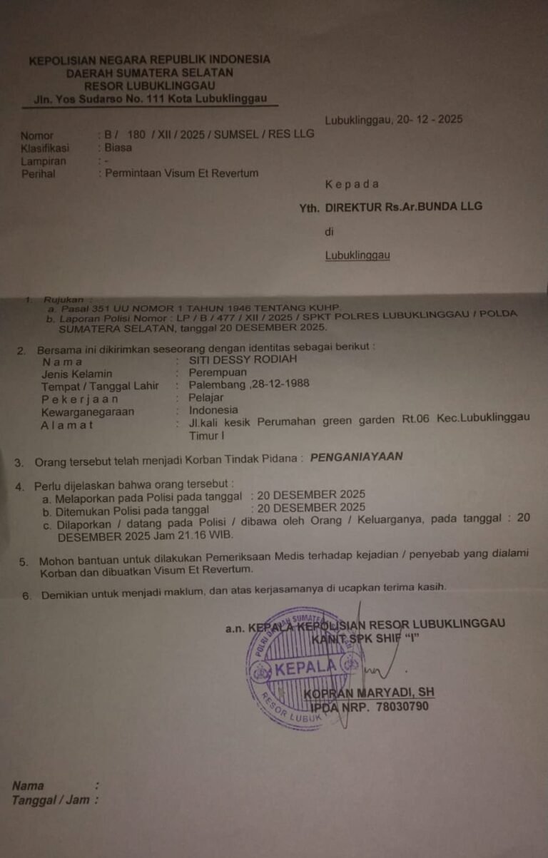 Saat Isi BBM, Istri Almarhum Ketua SMSI Musi Rawas Dianiaya Tetangga
