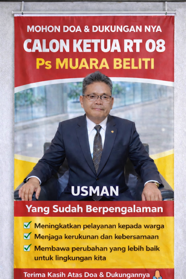 Kembali Maju Calon Ketua RT 08, Usman: Terbukti Bukan Sekadar Janji